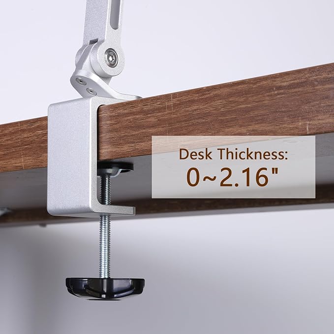 ASIEIT Book Stand for Reading, Wood Desk Clamp Book Holder, Cookbook Stand for Kitchen, Recipe Book Stand with Clamp, Height and Angle Adjustable, Foldable and Portable for Office, Bible, Recipe