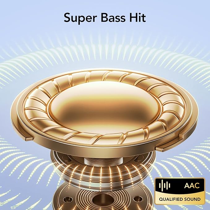 MFish Open-Ear Headphones, Open-Ear-Earbuds Wireless Bluetooth, Waterproof Bone Conduction Over-The-Ear Headphones, Impactful Sound with Adaptive Bass Boost, Comfortable Fit Running Headphones, Pink