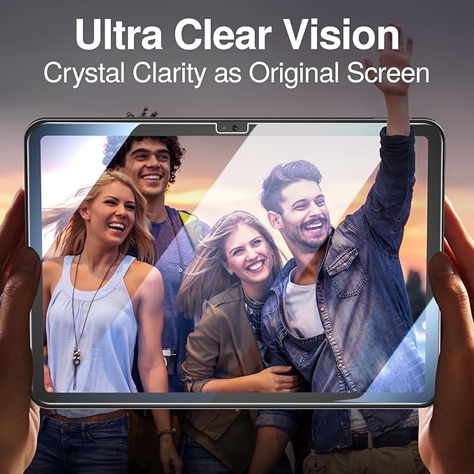 SMARTDEVIL Screen Protector for iPad 11th/10th Generation (11 inch/10.9, 2025/2022) with Easy Installation Frame, 9H Clear Tempered Glass Film, Anti-Shatter, 2 Pack