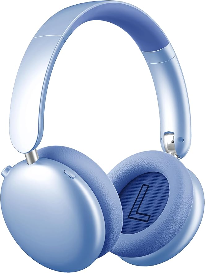 Wentronic Y06 Noise Cancelling Headphones,58H Playtime and 5 EQ Music Modes Wireless Over Ear Bluetooth Headphones with Microphone,Lossless Audio,Multipoint Connection,Foldable,Lightweight,Blue