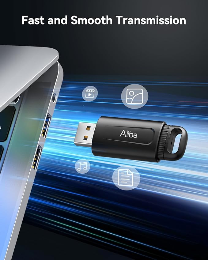 Aiibe 64GB USB Flash Drive 5 Pack 64GB Flash Drive Thumb Drive USB 2.0 Memory Stick Pen Drive Jump Drives 64GB USB Drive (64Gx5, Colorful)