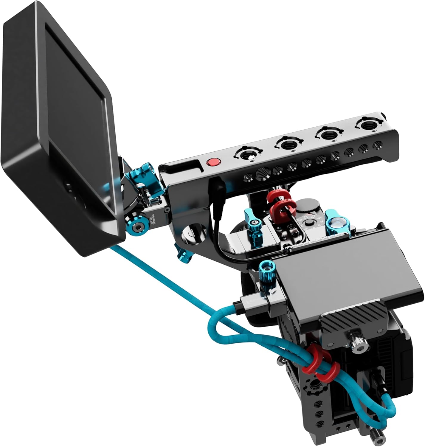 KONDOR BLUE x Armando Ferreira | MondoTies Cable Management Clips for Cameras | Cable Organization, 1/4"-20 Mounted, Holds 2-3 Cables, & Supports up to 20lbs of Force (5-Pack) | Orange