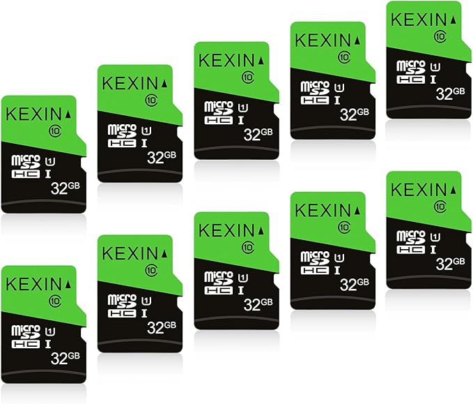 KEXIN 32GB Micro SD Card 10 Pack 32 GB Class 10 Ultra Micro SDHC UHS-I Bulk Memory Card C10, U1, 10 Pack Bulk Micro SD Card