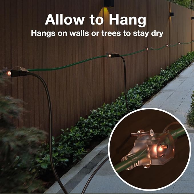 addlon 100FT 12 Outlet Outdoor Extension Cord, Green 16/3 SJTW Weatherproof Power Strip with Indicator Lights for Halloween Christmas Decorations,ETL Listed