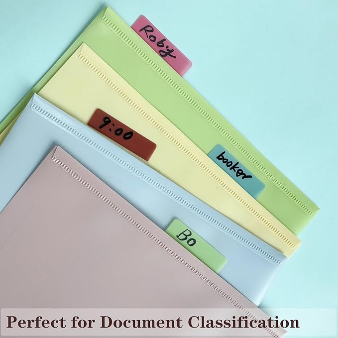 ELII 500 PCS Sticky Tabs 2 Inch Index Tabs, Colored Page Markers Repositionable Tags Reading Tabs Self Adhesive Tape Flags for Books, Binders, Notebook and File Folders