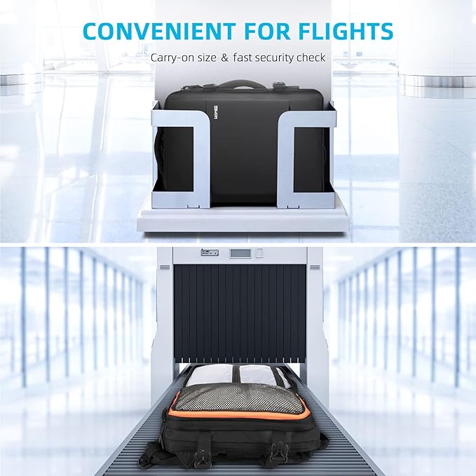 HOMIEE Travel Laptop Backpack TSA Friendly Flight Approved Carry-on Bags with USB Charging Port, Expandable Luggage Daypack Extra Large Suitcase Durable Weekender Bag, Black