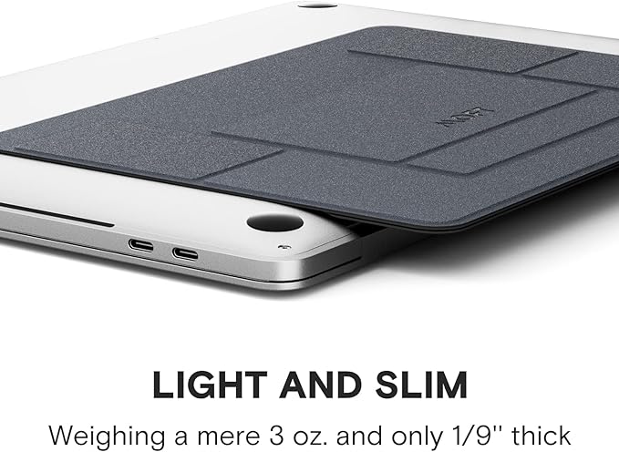 MOFT Laptop Stand for Desk, Stick-On Computer Stand with Dual-Angle, Ergonomic Laptop Riser Holder for Travel, Foldable & Portable MacBook Stand Fits 11.6"-16" Laptops, Starry Grey