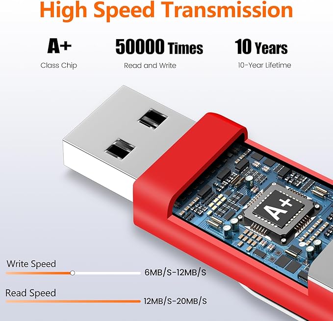 AreTop 50 Pack 8GB USB Flash Drives Bulk of 2.0 Thumb Drives Pack 8GB USB Drive Bulk Pen Drive Zip Drive Memory Stick with Lanyard for Storage and Backup (Mixed Colors 50pcs)