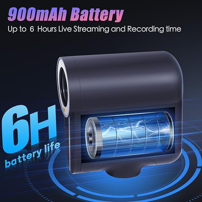 AVKANS Go Wireless Live Streaming 4K Camera, WiFi NDI Sport Action Camera with 9X Zoom, Video Recording Camera for Sporting Events/Baseball/Basketball/Softball...