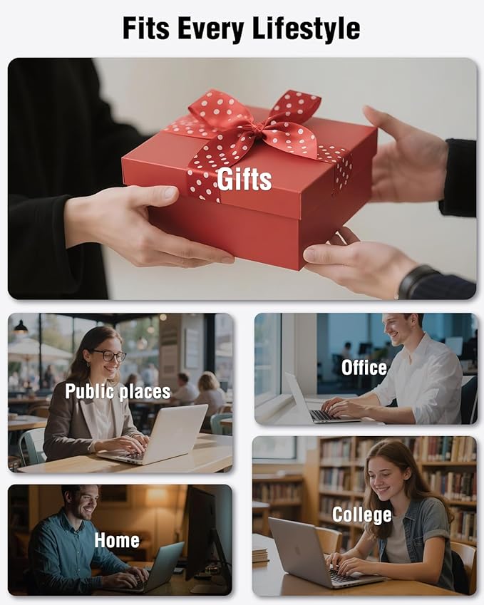 F FORITO Magnetic Laptop Privacy Screen 15.6 inch 16:9, 360° Anti Peeping Removable Anti Glare Blue Light Filter Compatible with All 15.6” 16:9 Laptops Portable Monitors