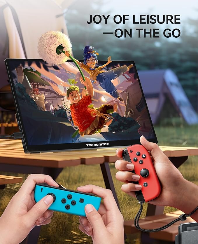 Portable Monitor Touchscreen 15.6" 1080P Touch Screen IPS USB-C HDMI Computer Monitor HDR FreeSync Eye Care Plug and Play for PC MAC Phone Xbox PS4/ 5 Switch Chromecast Stick