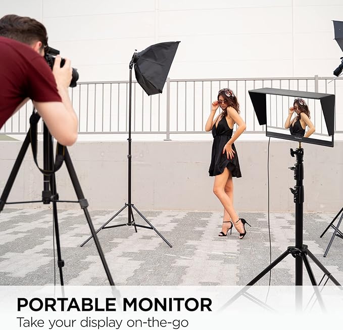 ViewSonic VP16-OLED 15.6 Inch 1080p Portable OLED Monitor with 2 Way Powered 40W USB C, Pantone Validated, Factory Calibrated, Built-in Ergonomic Stand with Protective Cover,Black