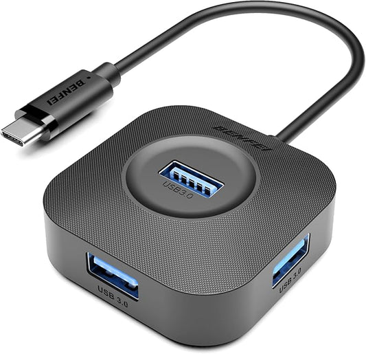 BENFEI USB C Hub, 4 Ports USB 3.0 Hub with 5Gbps Data Transfer, USB C Splitter for Type C MacBook, Mac Pro, iMac, Surface, XPS, Flash Drive, Mobile HDD