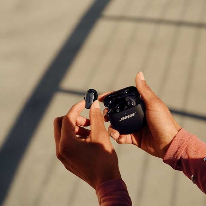 Bose New QuietComfort Ultra Bluetooth Earbuds (2nd Gen), Wireless Noise Cancelling Earbuds, Up to 6 Hours Battery, IPX4 Rating, Immersive Audio, Deep Bass, Black