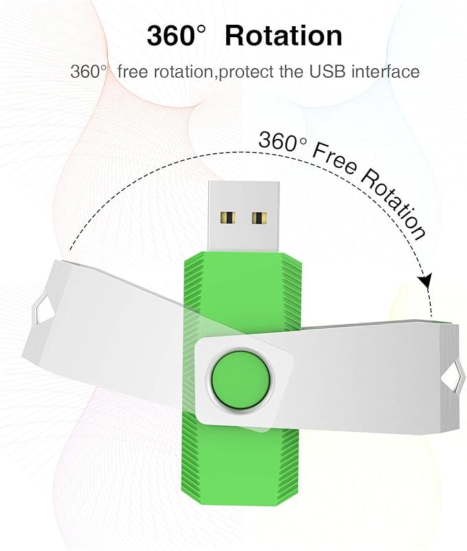 Aiibe 5 Pack 64GB USB 3.0 Flash Drive 64GB USB 3.0 Drive 5 Pack Thumb Drive Memory Stick USB Stick 64GB (5 Mixed Colors: Black Red Cyan Green Purple)