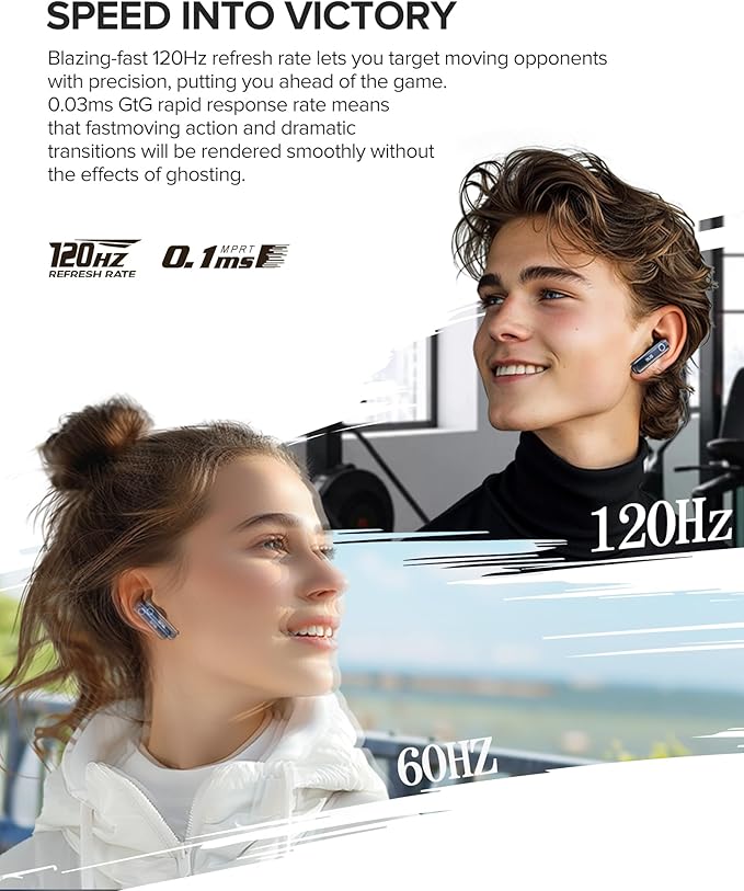 UPERFECT 24" Portable Monitor Touchscreen 120Hz 1080P 100% sRGB w/Built-in Stand & VESA, HDMI USB-C Travel Monitor for Laptop/MacBook/SteamDeck/Phone/Mini PC, External Second Screen for Gaming & Work