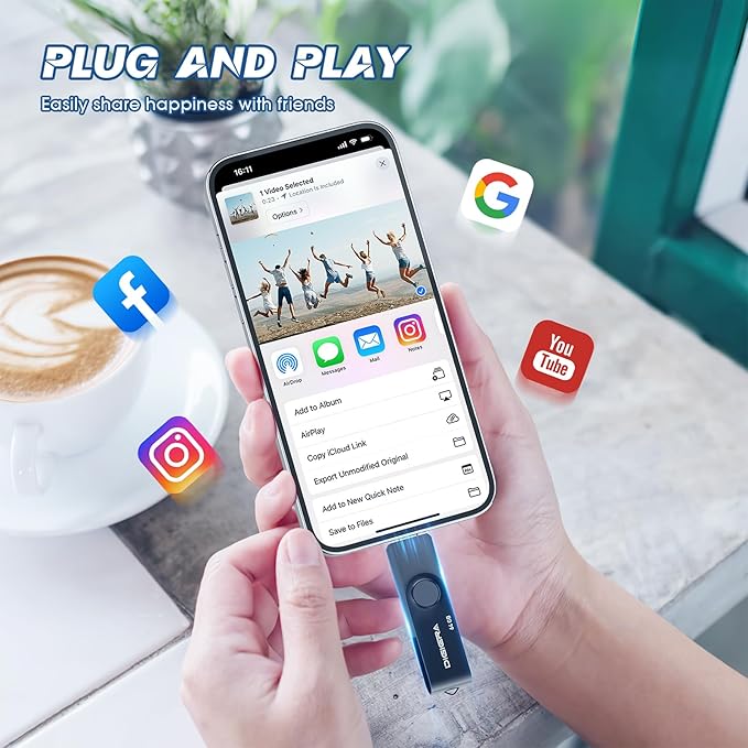 64GB Flash Drive, USB 3.2 Gen 1 Type-C Thumb Drive with 140MB/s Read, 360° Swivel Design, Compact & Lightweight Memory Stick for File Transfer, Photo Backup, and Travel-Friendly Storage