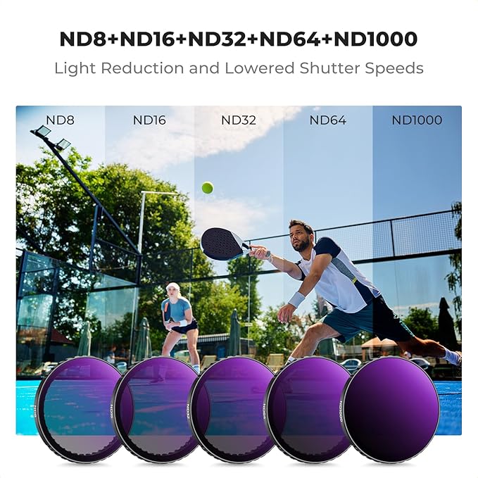 K&F Concept Push-in CPL ND Filter for DJI Osmo Action 3/4/5 Pro, 6 Pack CPL ND8 ND16 ND32 ND64 ND1000 Polarizer Neutral Density Filter Action Camera Accessories, Multi-Coated HD Optical Glass