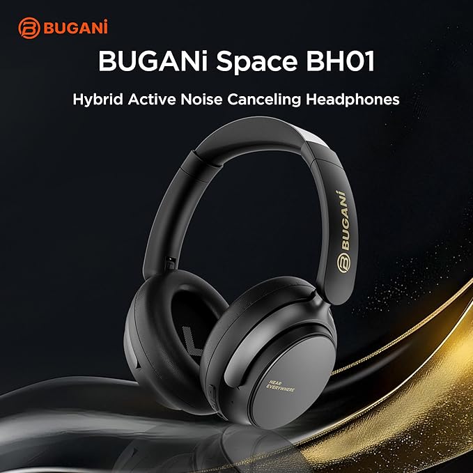 Hybrid Active Noise Cancelling Headphones: Wireless Over Ear Bluetooth 6.0 Headphones, 120H Playtime Lightweight Bluetooth Headset with Mic, Hi-Fi Deep Bass, Foldable for Travel, Work, Home Office