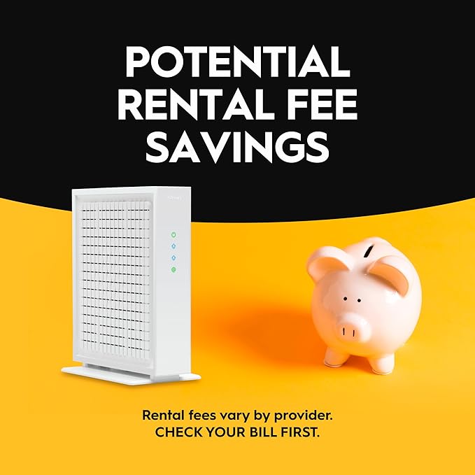 Hitron CODA56 Multi-Gigabit DOCSIS 3.1 Modem | 2.5 Gbps Max Internet Speeds | Certified with Xfinity, Charter Spectrum, Cox | 2.5 Gbps Ethernet Cable Modem ONLY | Requires Separate WiFi Router