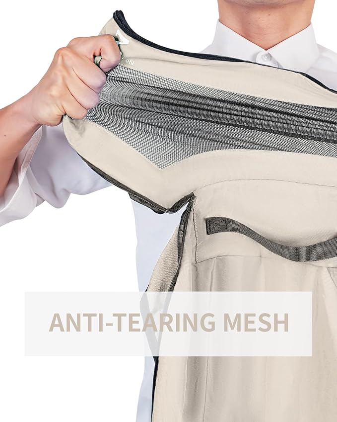 ECOHUB 7 Set Packing Cubes Tear-Resistant Luggage Packing Organizers with Number Icon for Travel Accessories Luggage Suitcase Machine Washable Packing Cubes (Beige)