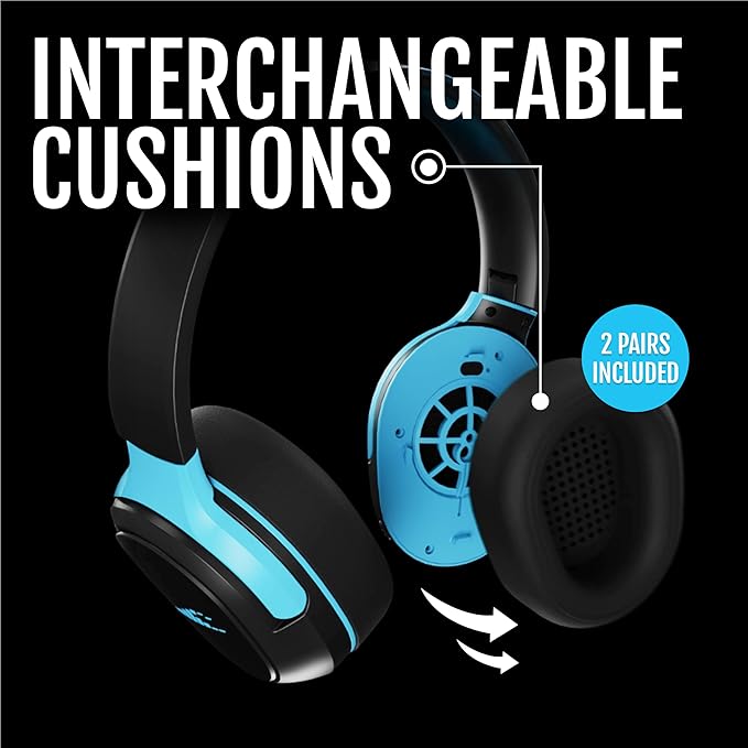 RIPT Ultra Over-Ear Sport Headphones, Active Noise Cancellation and Transparency Mode, 50-Hour Battery Life, 2 Sets of Cushions, Sweat-Proof Silicone and Leatherette, Premium Sound, Waterproof