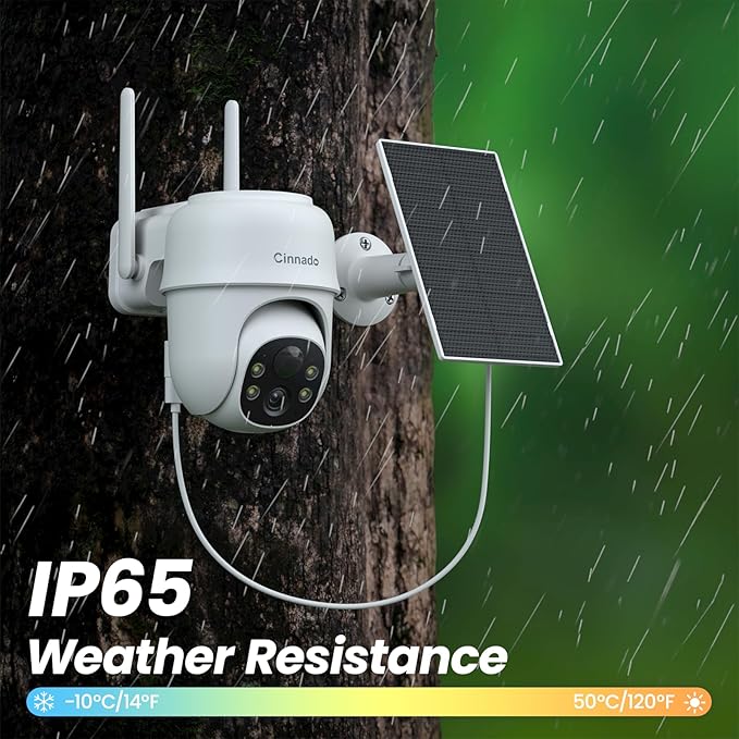 2K Cameras for Home Security-2.4G WiFi Outdoor Camera Wireless Solar/Battery Powered, 360° Viewing, Human Detection, Color Night Vision, Cloud/SD Storage B6 (B6-White-4pack-2.4G)