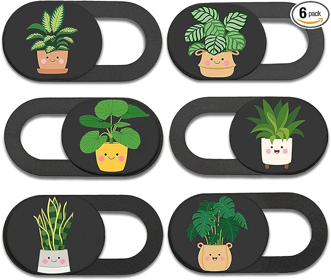 MESMOS 6pk Laptop Camera Cover Slide Cute, Laptop Accessories, Phone & Computer Camera Webcam Cover Slide, Web Cam Privacy Blocker (Small)