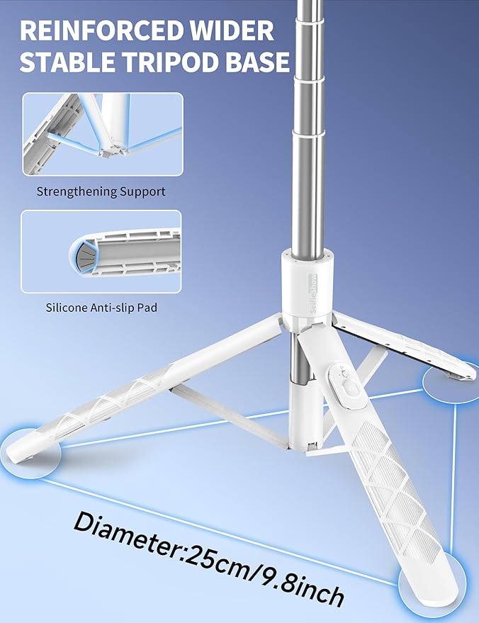 71" Phone Tripod Selfie Stick, All-in-1 with Remote, Extendable Cell Phone Tripod for iPhone, Smartphone Stand for Selfie/Video Recording/Photo/Live Stream/Vlog