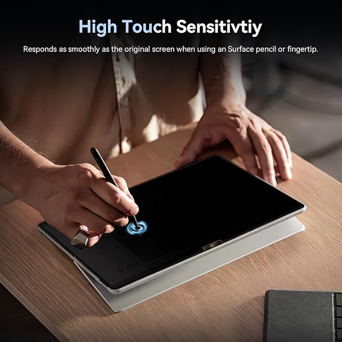 Privacy Filter Compatible with 13.5 Inch Surface Laptop 5/4/3/2/1,Easy On/Off Removable Anti-Glare Blue Light Laptop Privacy Screen Black Security Private