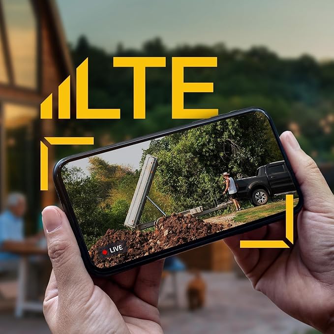 Vosker V300 Ultimate 4G-LTE Autonomous Outdoor Security Camera with External Solar Panel | High-Capacity 15,000 mAh External Solar Power Bank | SIM Cards Included | No WiFi Needed | Live Streaming