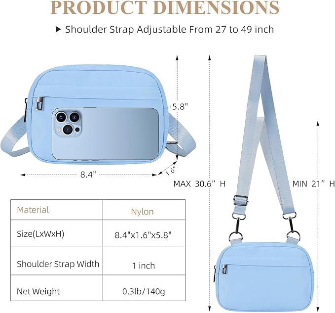 MAXTOP Small Crossbody Bags for Women Belt Bag Fanny Pack with Adjustable Strap