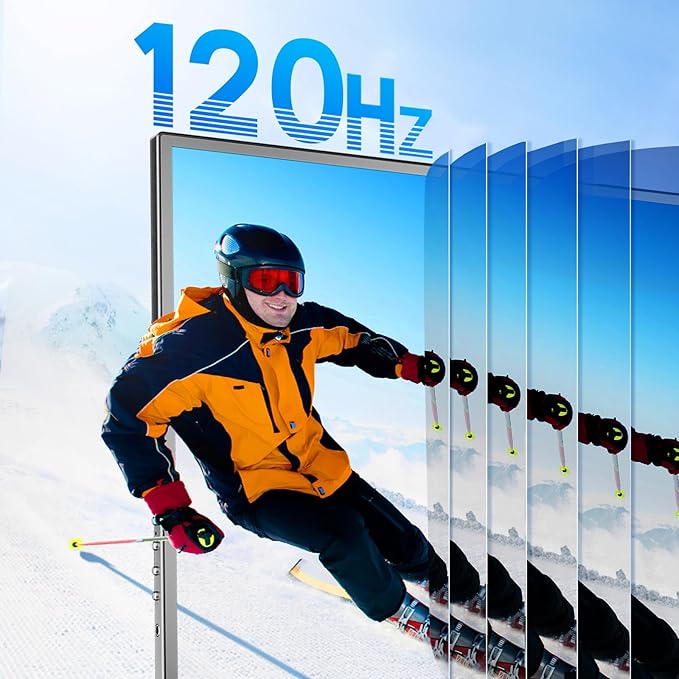 18.5 Inch Large Portable Monitor for Laptop, 1080P FHD 120Hz 125% sRGB USB-C HDMI Travel Monitor for Laptop Mac PC Xbox PS4/5 Switch, Portable Screen with Smart Cover, VESA Compatible