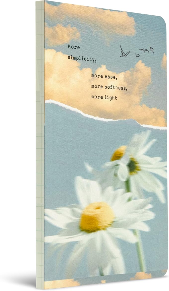 Compendium Softcover Journal – More Simplicity, More Ease, More Softness, More Light – A Write Now Journal with 128 Lined Pages, 5" W x 8" H