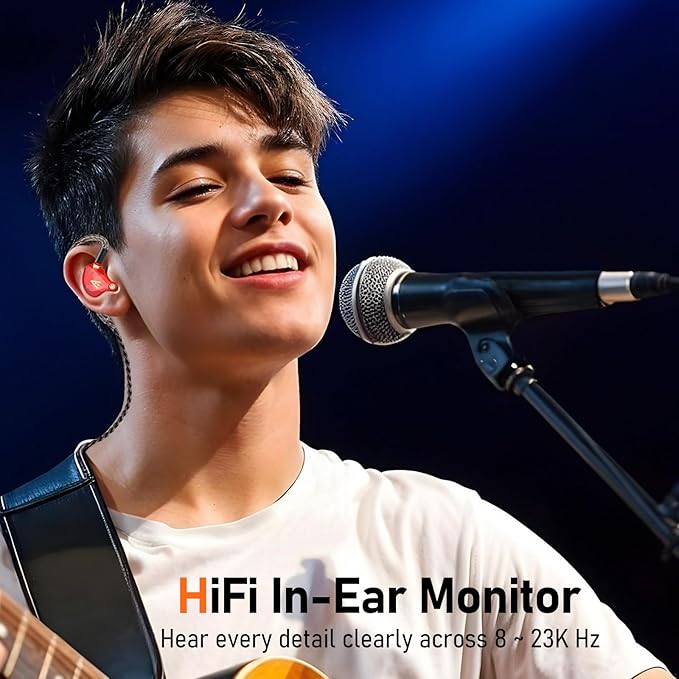 Vibes 202M Wired Earbuds - HiFi in Ear Monitor Headphones - Noise-Isolating Ear Buds w/ Mic - Clear Sound, Deep Bass & Comfort-Fit Gaming Earphones - MMCX to 3.5mm & Silver Plated Cord, Carrying Case