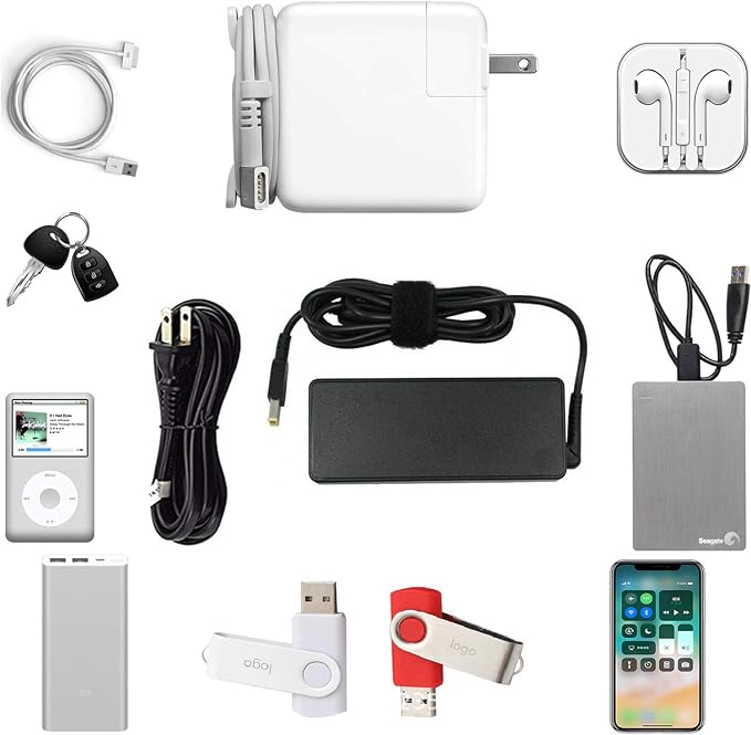 dealcase Electronics Accessories Case, Durable Small Electronics Accessories Storage Bag Compatible Laptop Charger Various USB, Cables, Cords and Power Travel Gadget Carry Bag, Dark Gray(Small+Big)