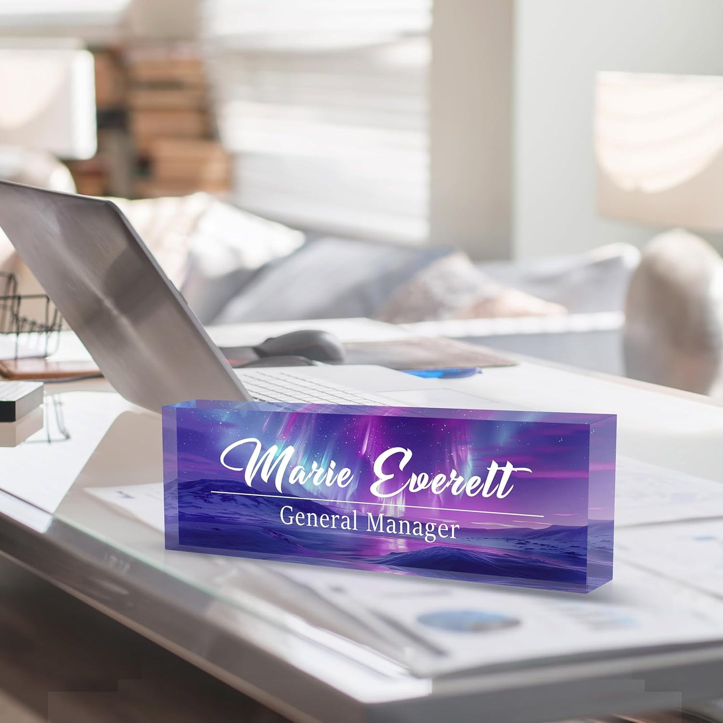 Custom Name Plate for Desk | Personalized Desk Name Plate | Personalized Boss Employee Appreciation Gifts | Acrylic Name Plate Office Desk Accessories