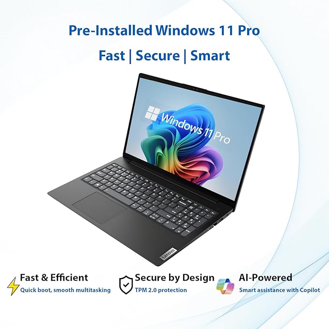 Lenovo V15 Laptop | Intel Pentium N6000 | 15.6" FHD Anti-Glare | 16GB RAM | 1TB SSD | WiFi 6 | Military Durable | Windows 11 Pro | Ethernet Port