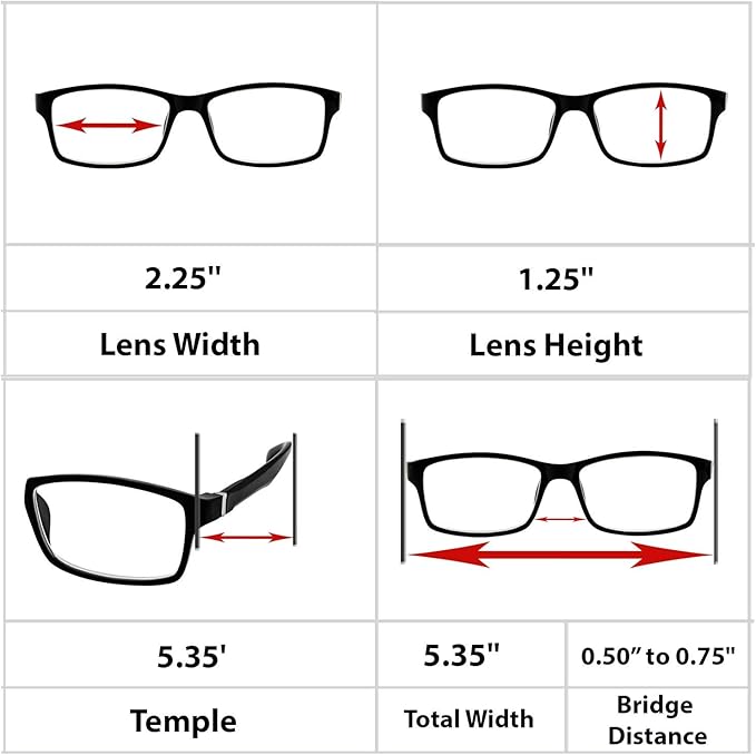TruVision Readers - 9601 Computer Reading Glasses w Blue Light, Anti Reflective, Acrylic Lenses