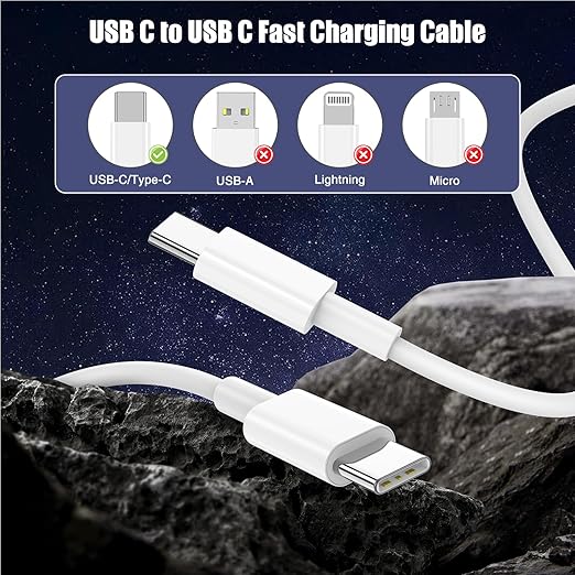 3-Pack [6.6FT+10FT+10FT] 60W USB C to USB C Cable, Type C Fast Charging Cable for iPhone Air 17 16e 16 15 Pro Plus Pro Max，for Galaxy S25/S24, for iPad Pro/Air/mini, for MacBook Pro/Air and More