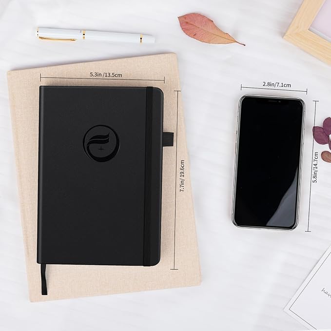 Password Book with Alphabetical Tabs, Password Keeper Book for Seniors, Hardcover Password Notebook for Individual & Colorful Tabs, Password Organizer for Website Logins, 5.3" x 7.7", Black