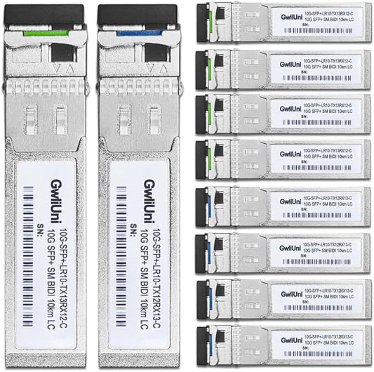 5 Pairs 10G BIDI SFP+ Single Mode Fiber Module Network Transceiver, LR SM 1270nm 1330nm 10km, Simplex LC Interface for Switch, Router, Firewall, Network Card, Server etc