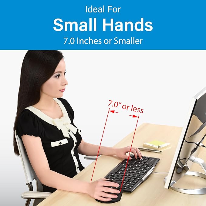 Evoluent – Inventor of The Vertical Mouse – VM4SW Ergonomic Vertical Mouse Right Hand Small Wireless USB, Sculpted for Comfort, Reduces Wrist Strain, 4 Speeds, 6 Customizable Buttons in Windows