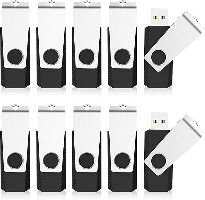 KEXIN Bulk USB Flash Drive 100 Pack 128MB Flash Drive USB Drive 128 MB Thumb Drive Bulk Flash Drives Swivel Drive USB 2.0
