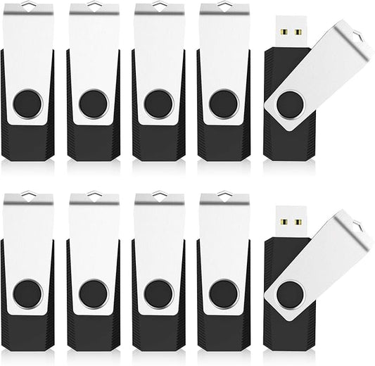 KEXIN Bulk USB Flash Drive 100 Pack 128MB Flash Drive USB Drive 128 MB Thumb Drive Bulk Flash Drives Swivel Drive USB 2.0