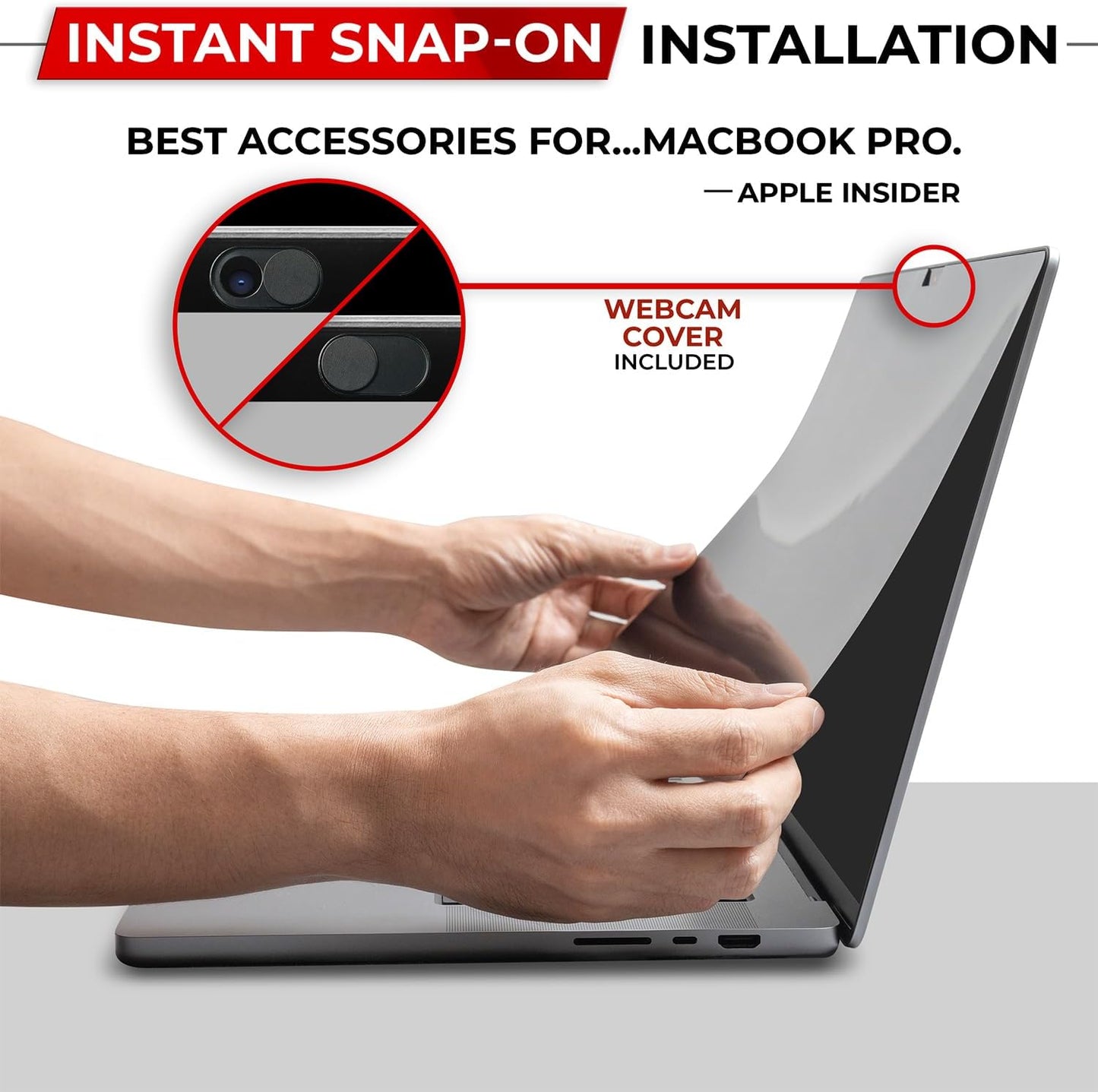 Magnetic Privacy Screen for MacBook Pro 13 Inch (2016, 2017, 2018, 2019, 2020, 2021, 2022, M1, M2) Removable Laptop Privacy Filter Shield and Protector