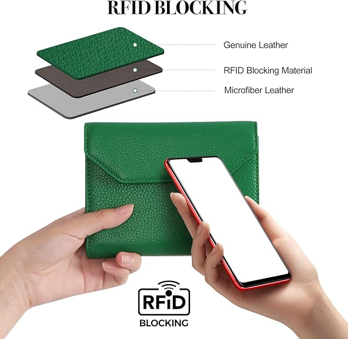 Passport Holder Cover,Passport Book Holder,Rfid Blocking Travel Wallet Protect Your Card Security,Leather Travel Document Organizer for Men Women,Airport Essentials Gift (Green)