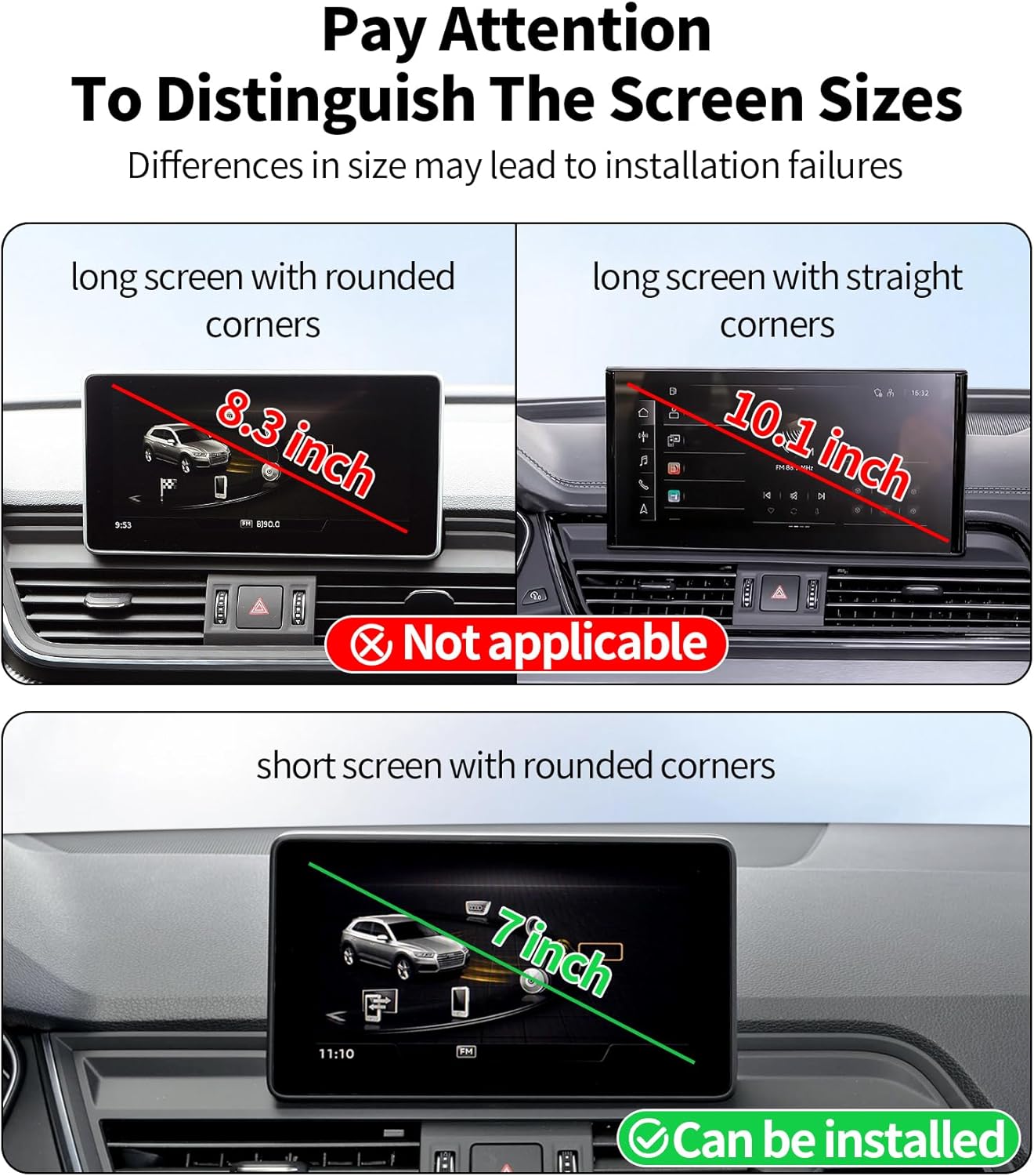 Car Phone Holder for Audi A4&S4 17-19 Accessories /Q5 18-20 Accessories A5 18-19 Accessories 7-inch Screen Fixed Clip, Phone Mount Compatible with MagSafe, 360° Rotation Cell Phone Holder