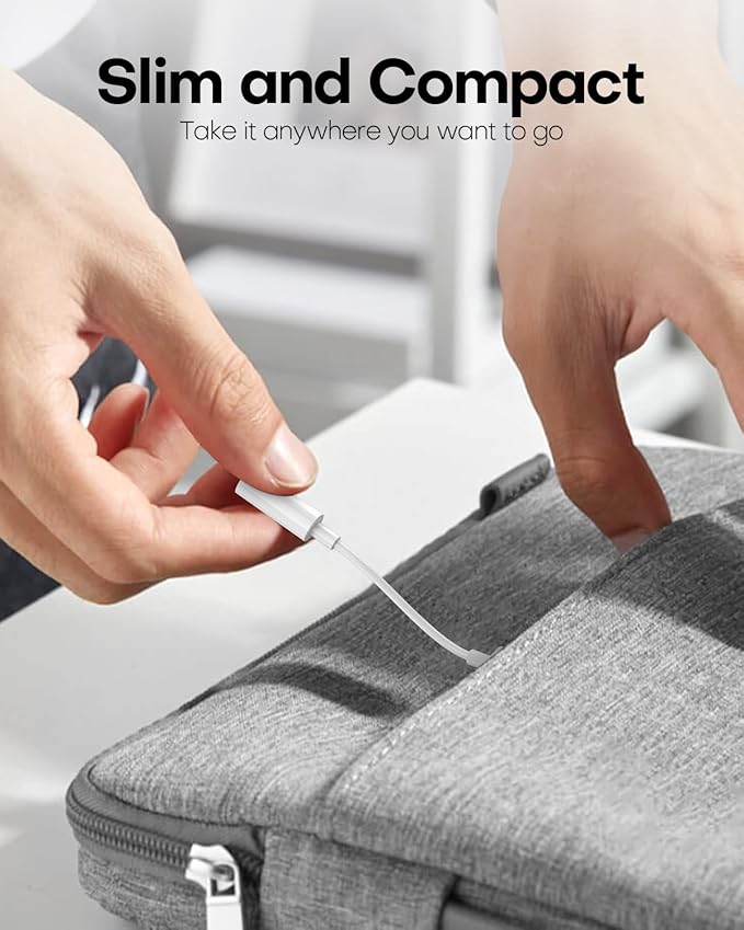 USB C to 3.5mm Audio Headphone Jack Adapter (2Pack), Aux to USB C Dongle Cord Cable Compatible with iPhone 17/16/15, iPad Pro, Samsung Galaxy S25 S24 S23 Ultra/Google Pixel - White