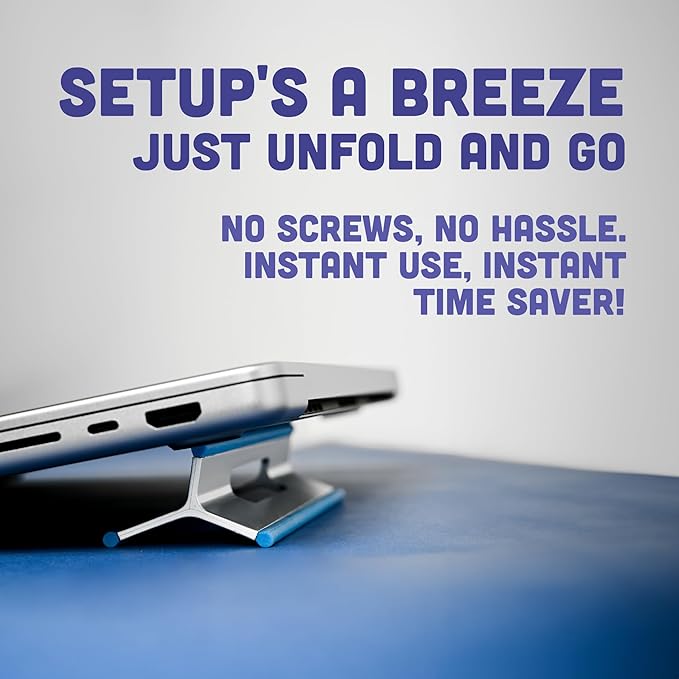 Steepy Adjustable Laptop Stand - 3 Height Computer Riser for Desk